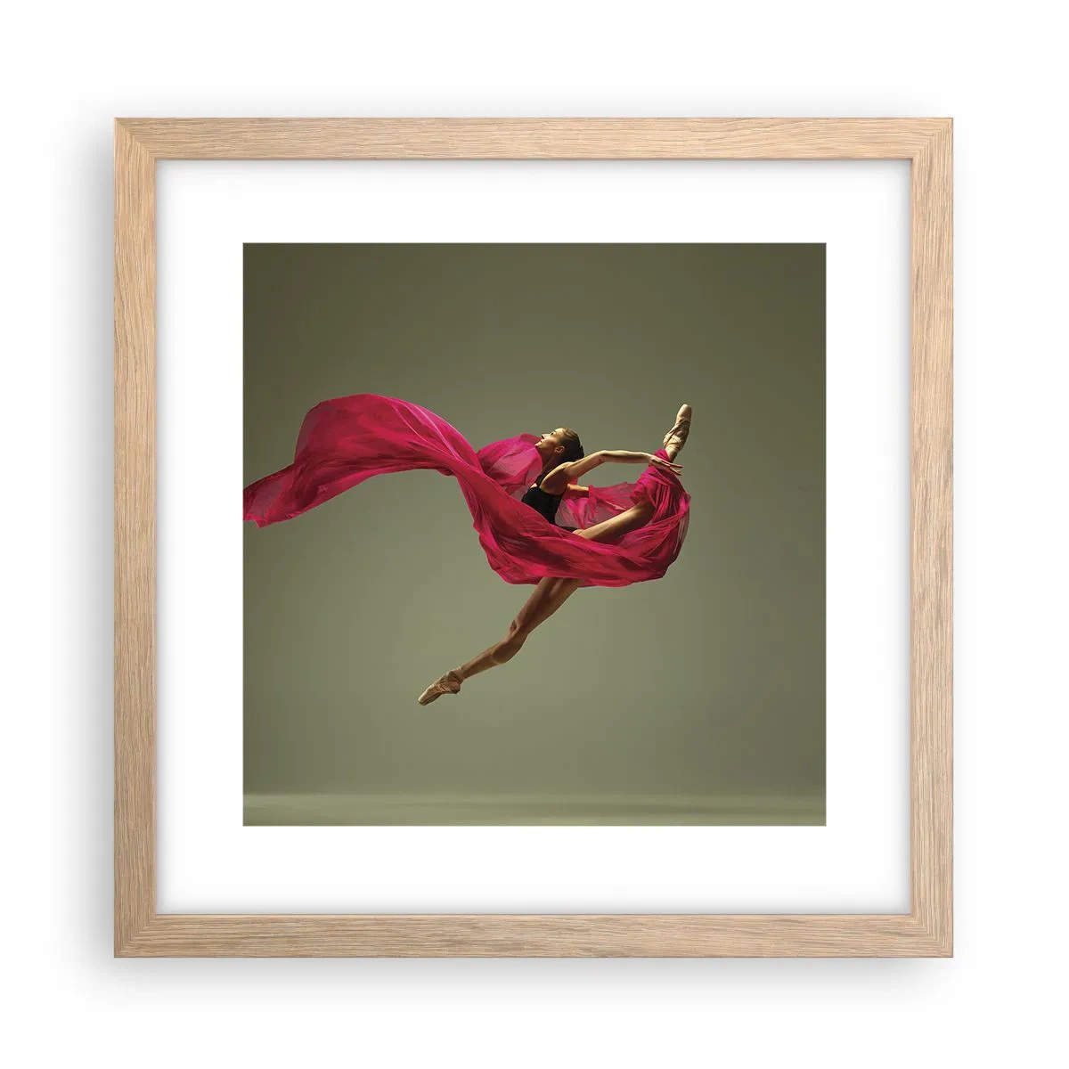 Affisch i ram av ljusek - Dansande låga - 30x30 cm