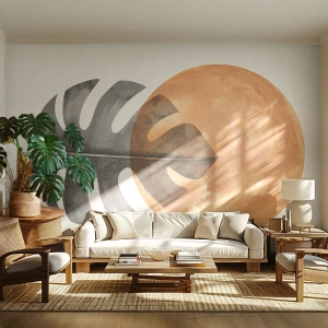 Fototapet Premium Sand - Alltid solen - Blad, Sol, Boho - 150x105 cm