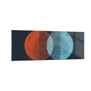 Glastavla - Bild på glas - Astronomisk fantasi - 140x50 cm