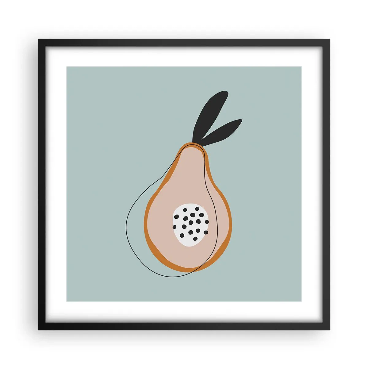 Affisch i svart ram - Att tränga in i sakens natur - 50x50 cm