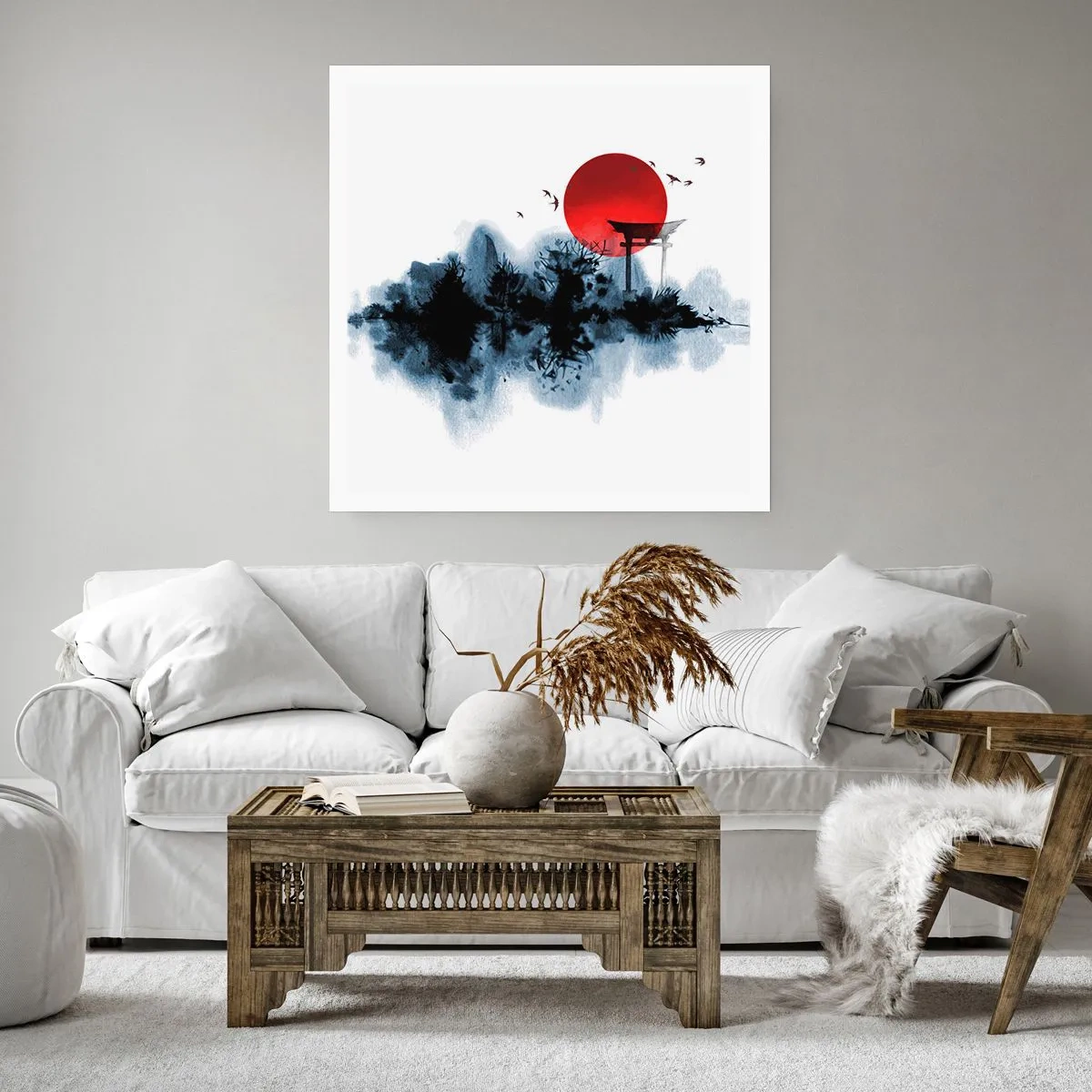 Affisch - Japansk utsikt - 60x60 cm