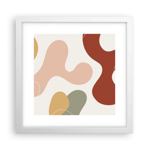 Affisch i vit ram - Ornamental zig-zack? - 30x30 cm