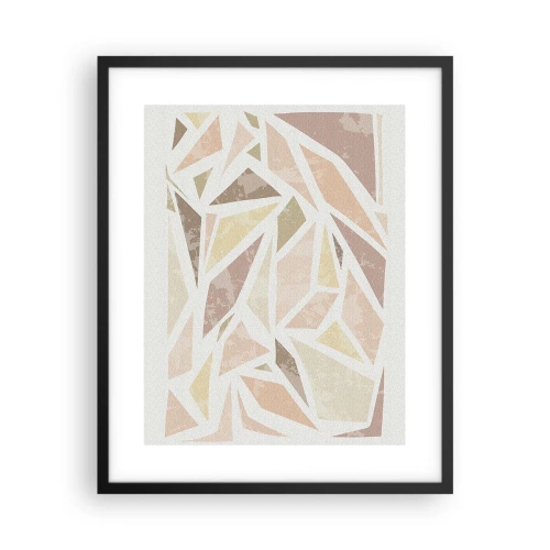 Affisch i svart ram - Komposition av färgat glas - 40x50 cm