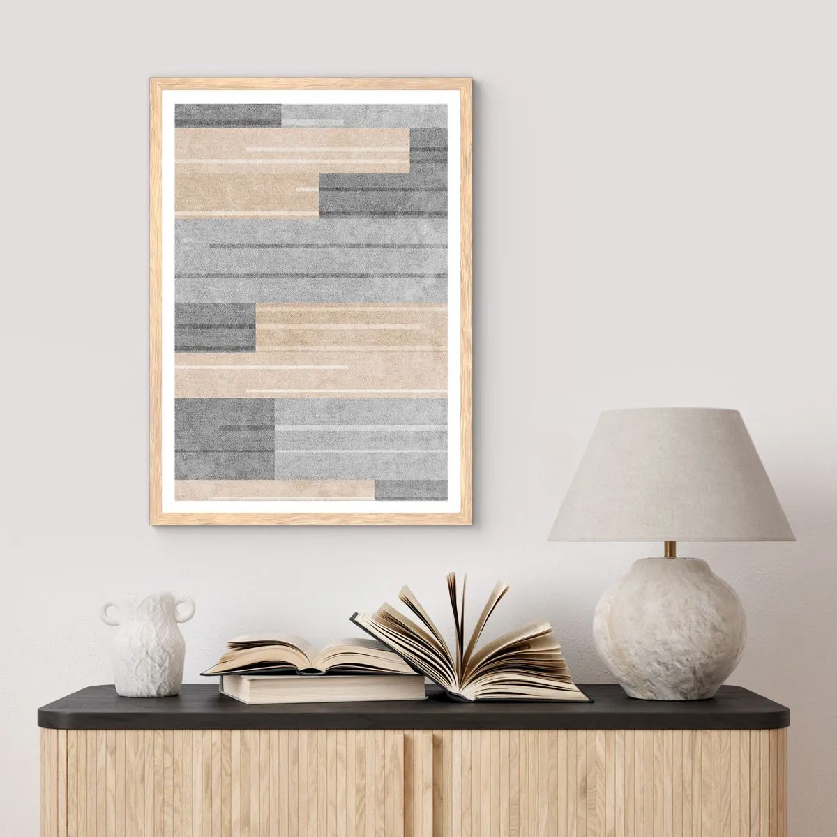 Affisch i ram av ljusek - Komposition: allt i lod - 61x91 cm