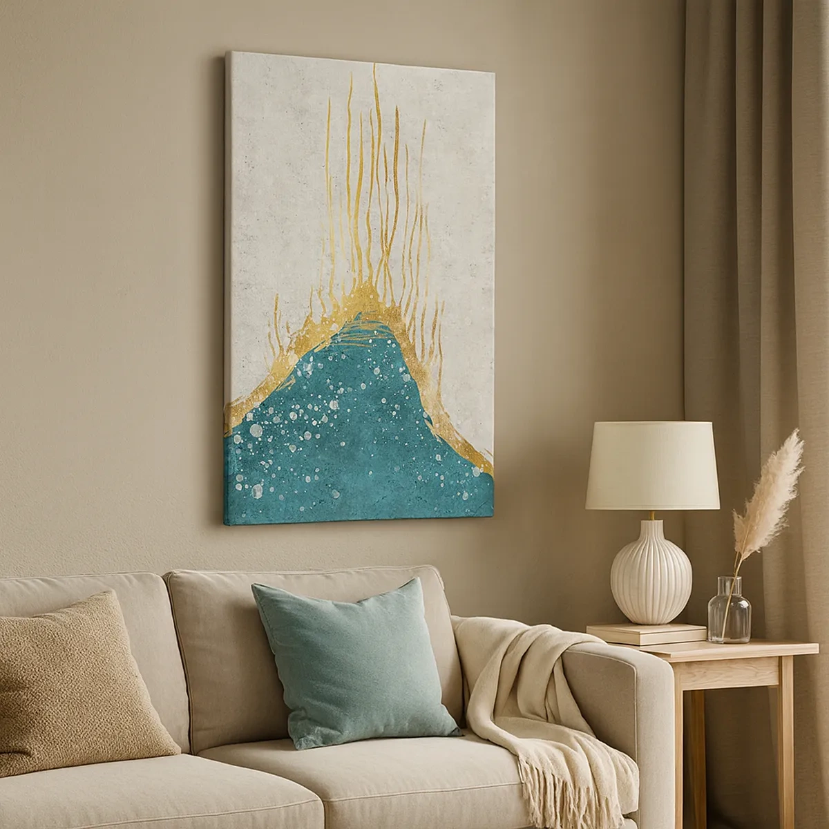 Canvastavla - Bild på duk - Gyllene tidvatten - 50x70 cm