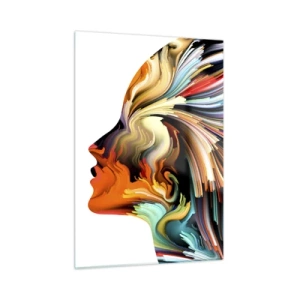 Glastavla - Bild på glas - Fantasin exploderar - 50x70 cm