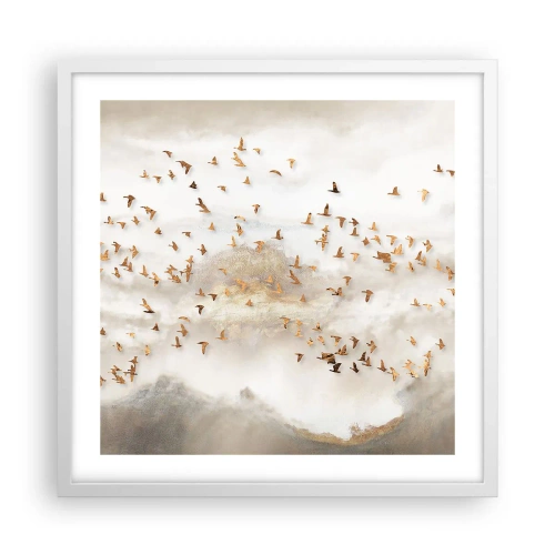 Affisch i vit ram - Det är dags... - 50x50 cm