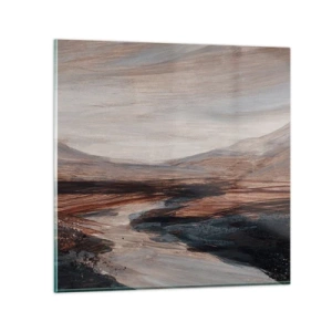Glastavla - Bild på glas - Fridfull dal - 30x30 cm