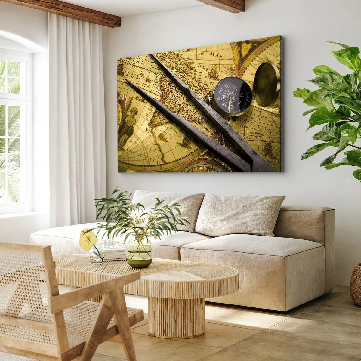Canvastavla - Bild på duk - Var är skatterna? - 120x80 cm