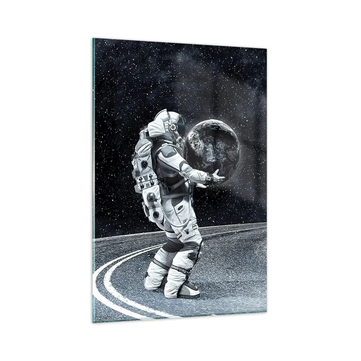 Glastavla - Bild på glas - På Vintergatan - 80x120 cm