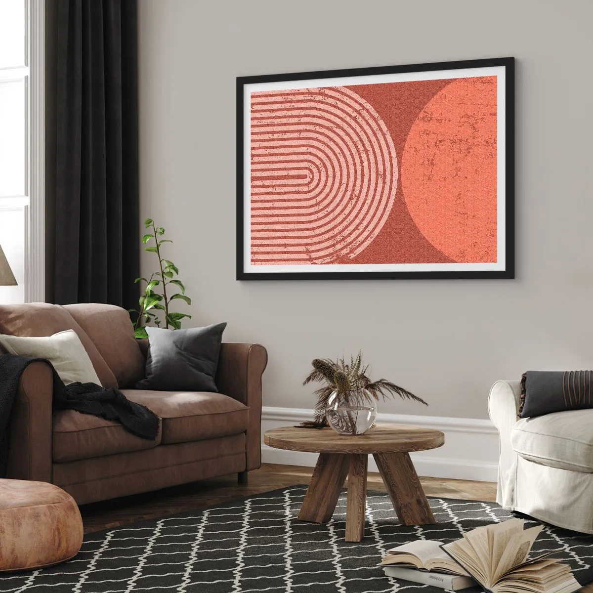 Affisch i svart ram - Nära relation - 100x70 cm