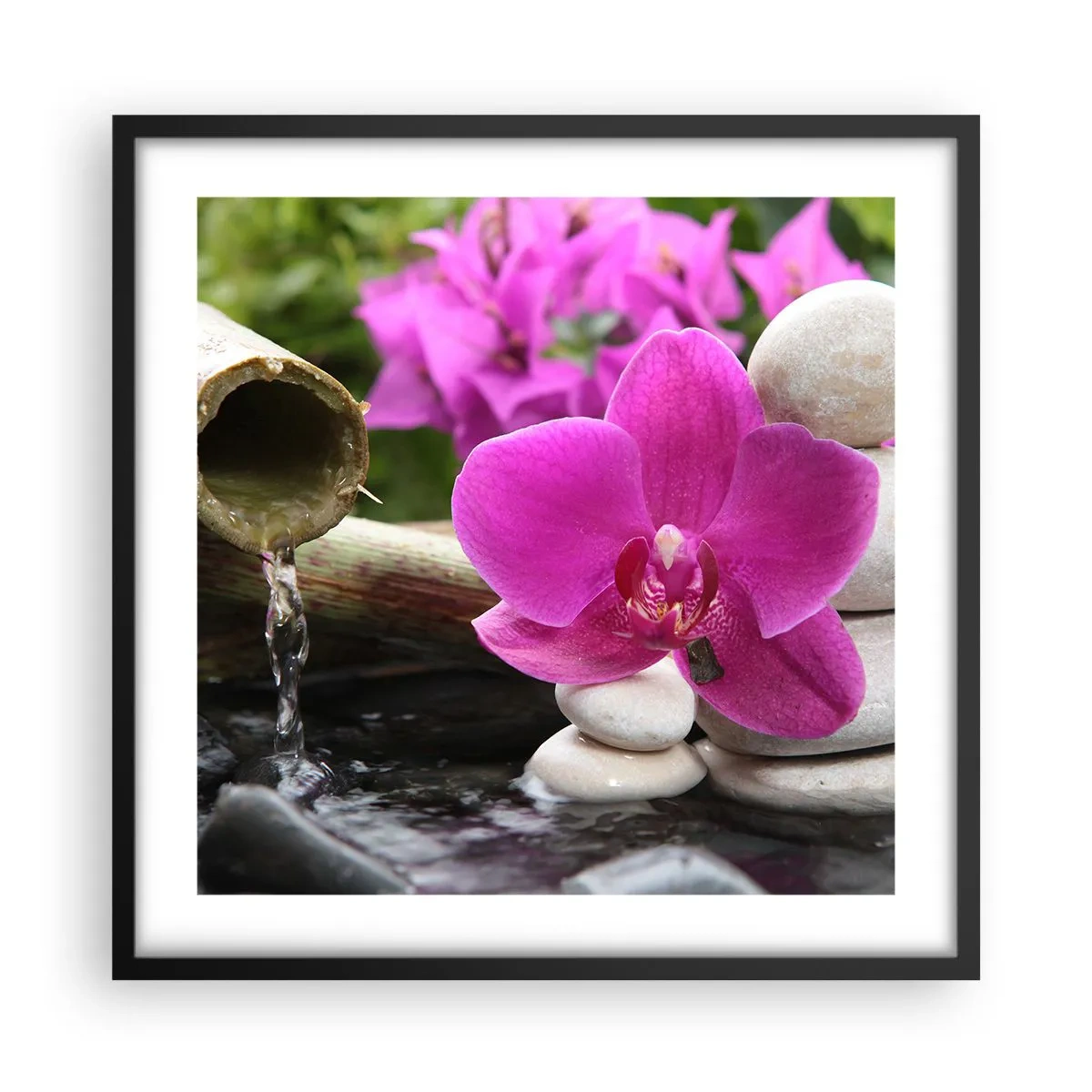 Affisch i svart ram - Så kopplar du av - 50x50 cm