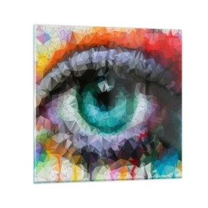 Glastavla - Bild på glas - Kristallögonens glans - 30x30 cm