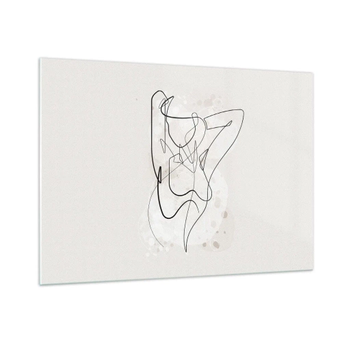 Glastavla - Bild på glas - Konsten att förföra - 100x70 cm