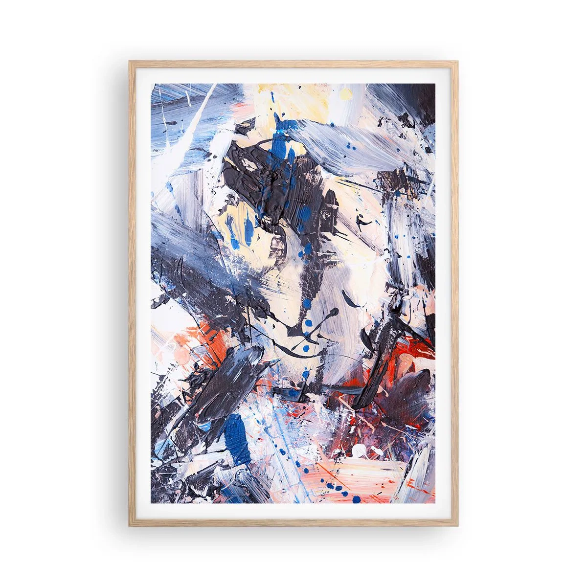 Affisch i ram av ljusek - Abstraktionen galna dans - 70x100 cm