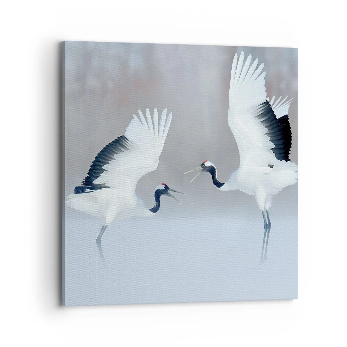 Canvastavla - Bild på duk - Dansen i dimman - 70x70 cm