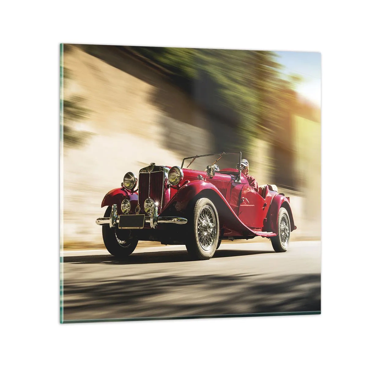 Glastavla - Bild på glas - Vackrare än Nike från Samothrakis - 60x60 cm