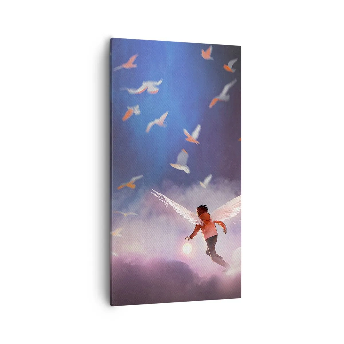 Canvastavla - Bild på duk - Man måste ha fantasi och mod - 55x100 cm