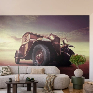 Självhäftande Fototapet Deluxe Sticker - Vi kommer tillbaka som förr… - Bil, Retro bil, Årgång - 500x350 cm