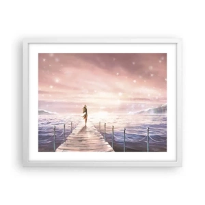 Affisch i vit ram - I drömmens ljus - 50x40 cm