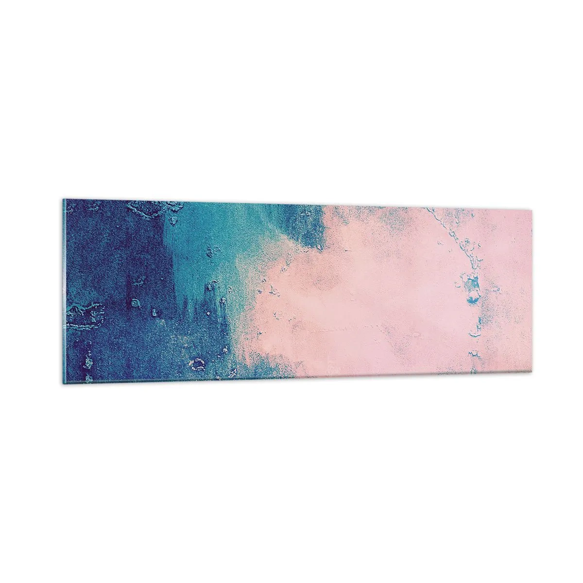 Glastavla - Bild på glas - Blåa famnar - 90x30 cm