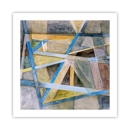 Affisch - Rakt fram eller diagonalt? - 50x50 cm