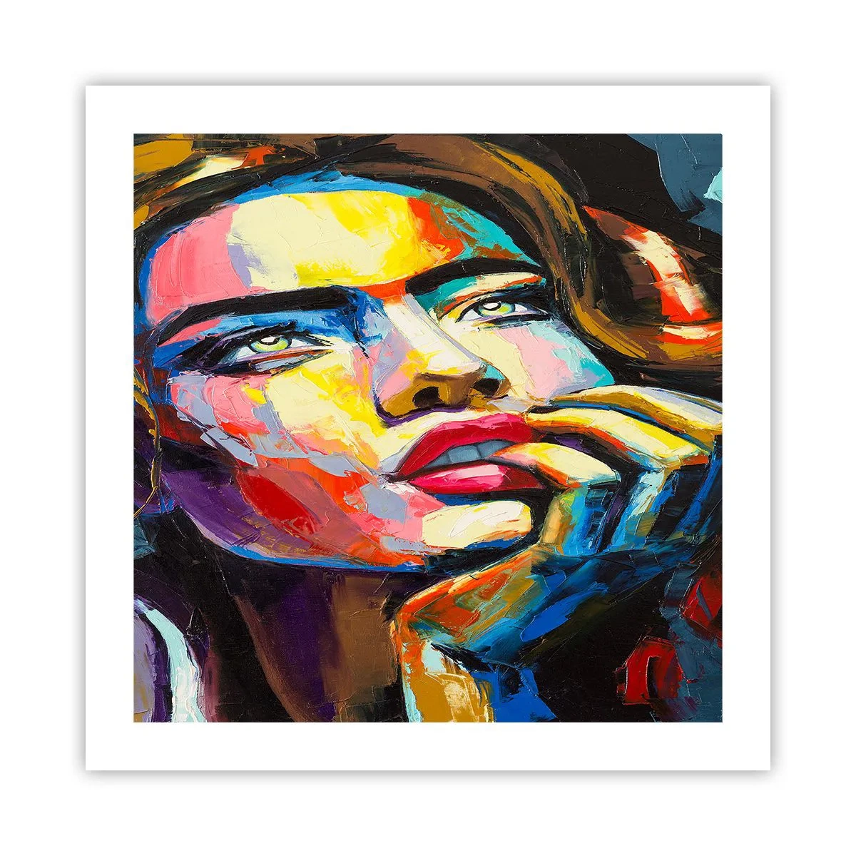 Affisch - Drömmar seglar i himlen som fåglar - 50x50 cm