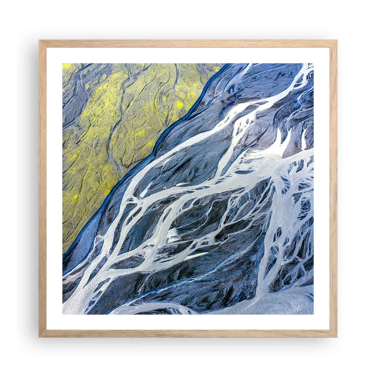Affisch i ram av ljusek - Naturens grottmålningar - 60x60 cm