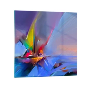 Glastavla - Bild på glas - Snabb som en fågel - 30x30 cm