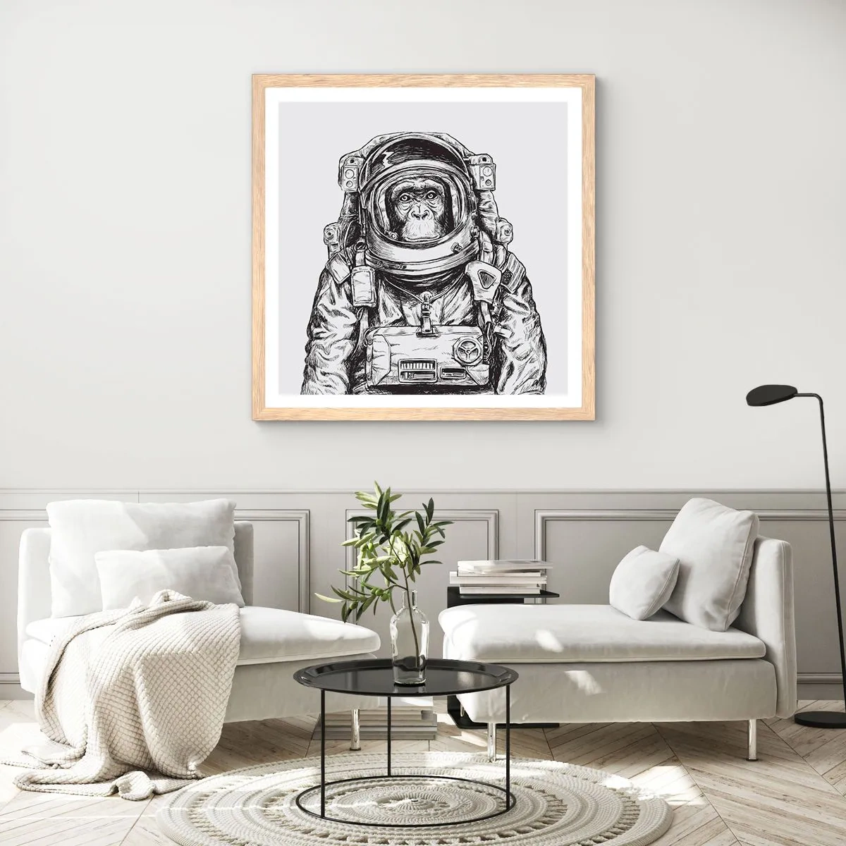 Affisch i ram av ljusek - Alternativ evolution - 30x30 cm