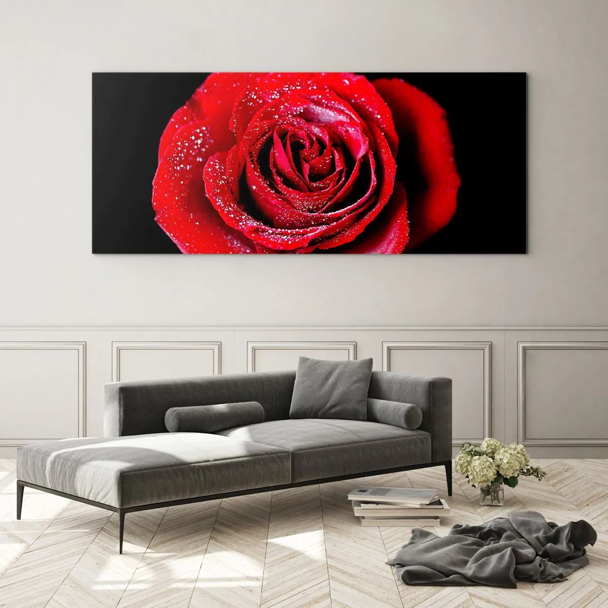 Glastavla - Bild på glas - Det är just kärlek - 140x50 cm
