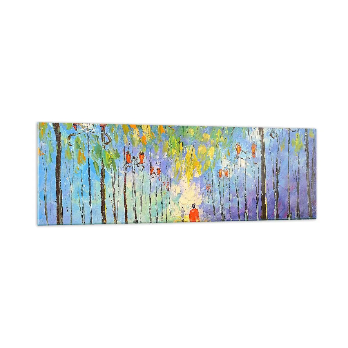 Glastavla - Bild på glas - Regnets nattvisa - 160x50 cm