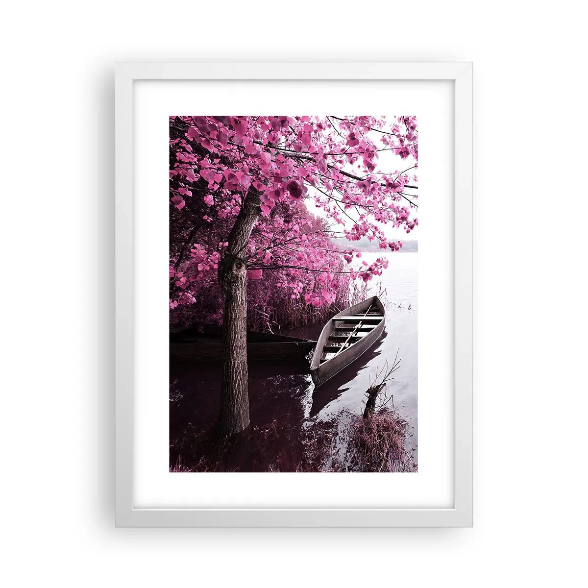 Affisch i vit ram - I rosa tystnad - 30x40 cm