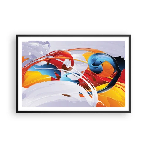 Affisch i svart ram - Elementens dans - 91x61 cm