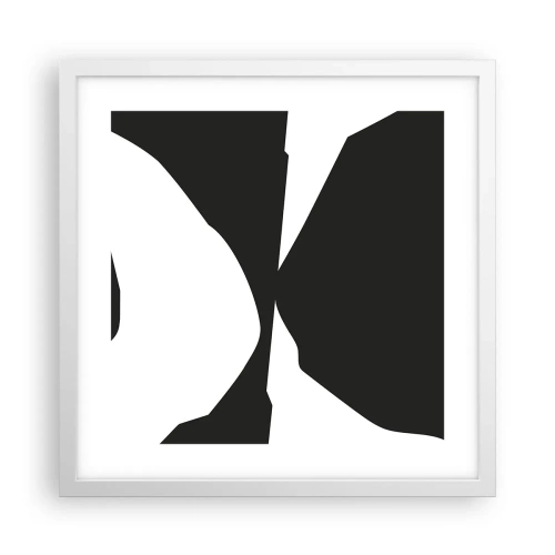 Affisch i vit ram - Positiv-negativ - 40x40 cm