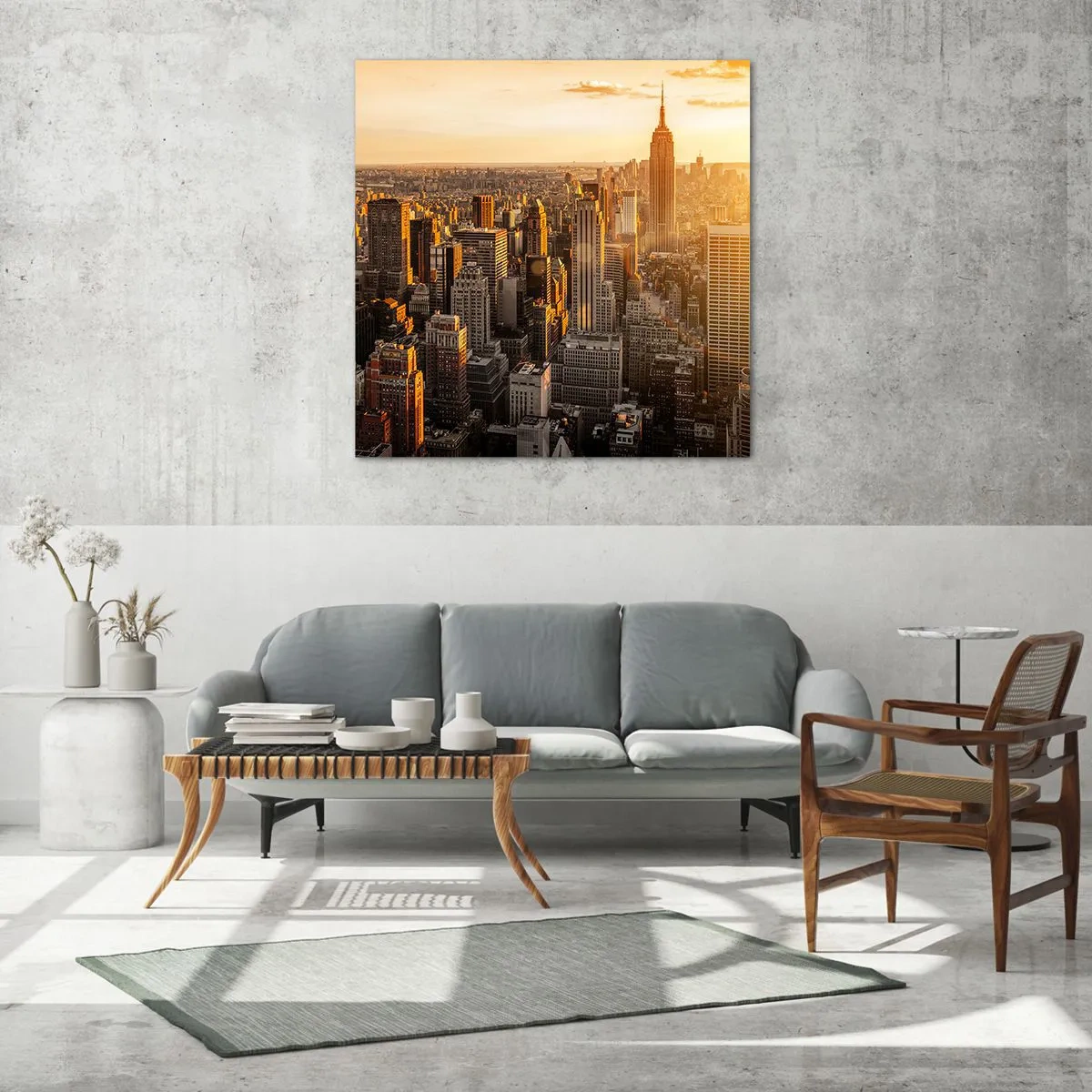 Glastavla - Bild på glas - Växa i solskenet - 40x40 cm