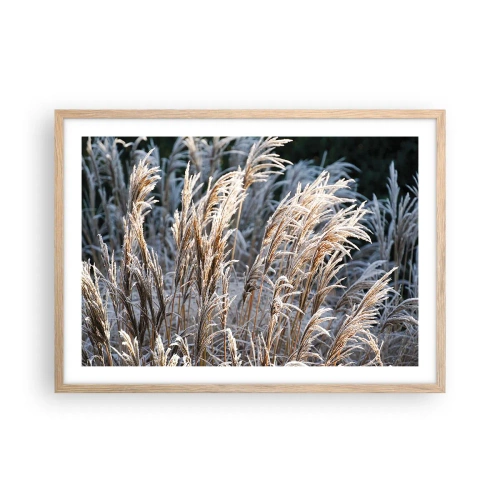 Affisch i ram av ljusek - Frostprydda - 70x50 cm