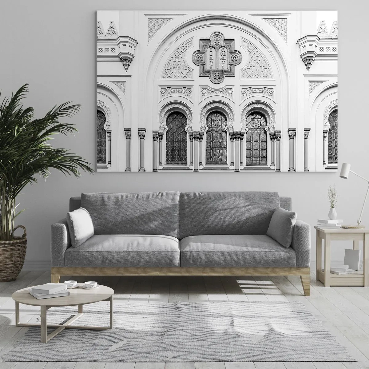 Glastavla - Bild på glas - På gränsen mellan kulturer - 120x80 cm