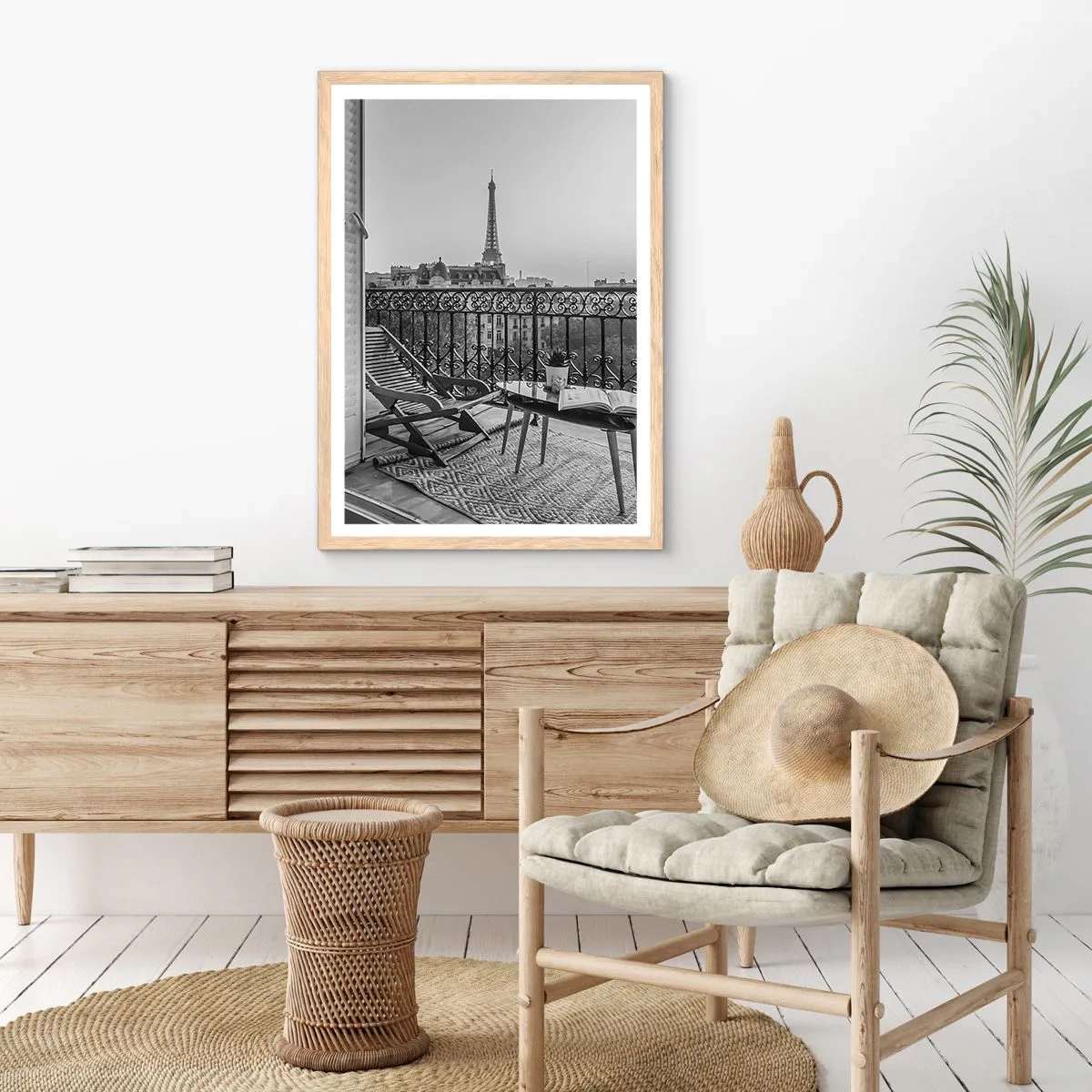 Affisch i ram av ljusek - En eftermiddag i Paris - 61x91 cm