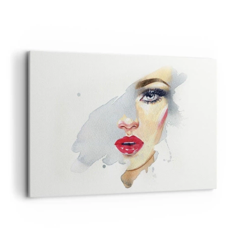 Canvastavla - Bild på duk - Reflektion i vattendroppe - 120x80 cm