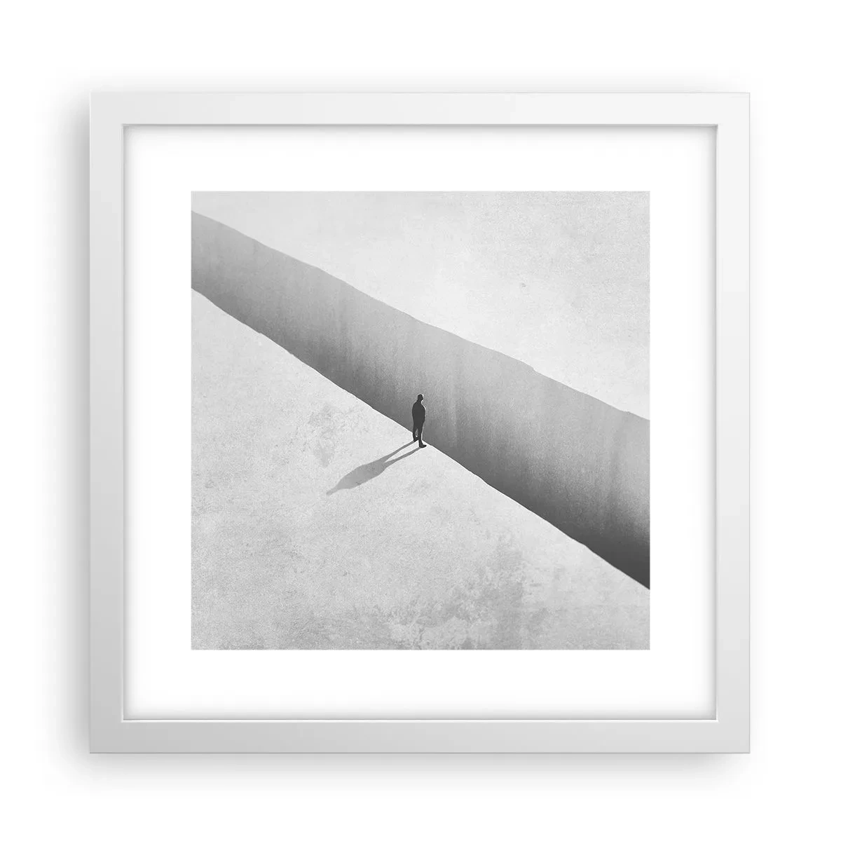 Affisch i vit ram - Tydligt mål - 30x30 cm