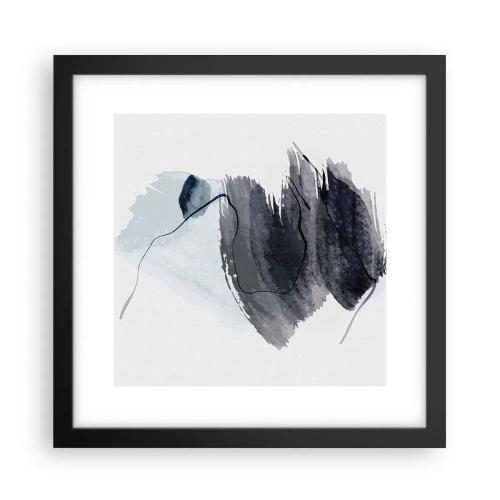 Affisch i svart ram - Intensitet och rörelse - 30x30 cm