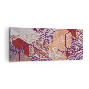 Canvastavla - Bild på duk - Ett möjligt förhållande mellan geometrin och naturen - 120x50 cm