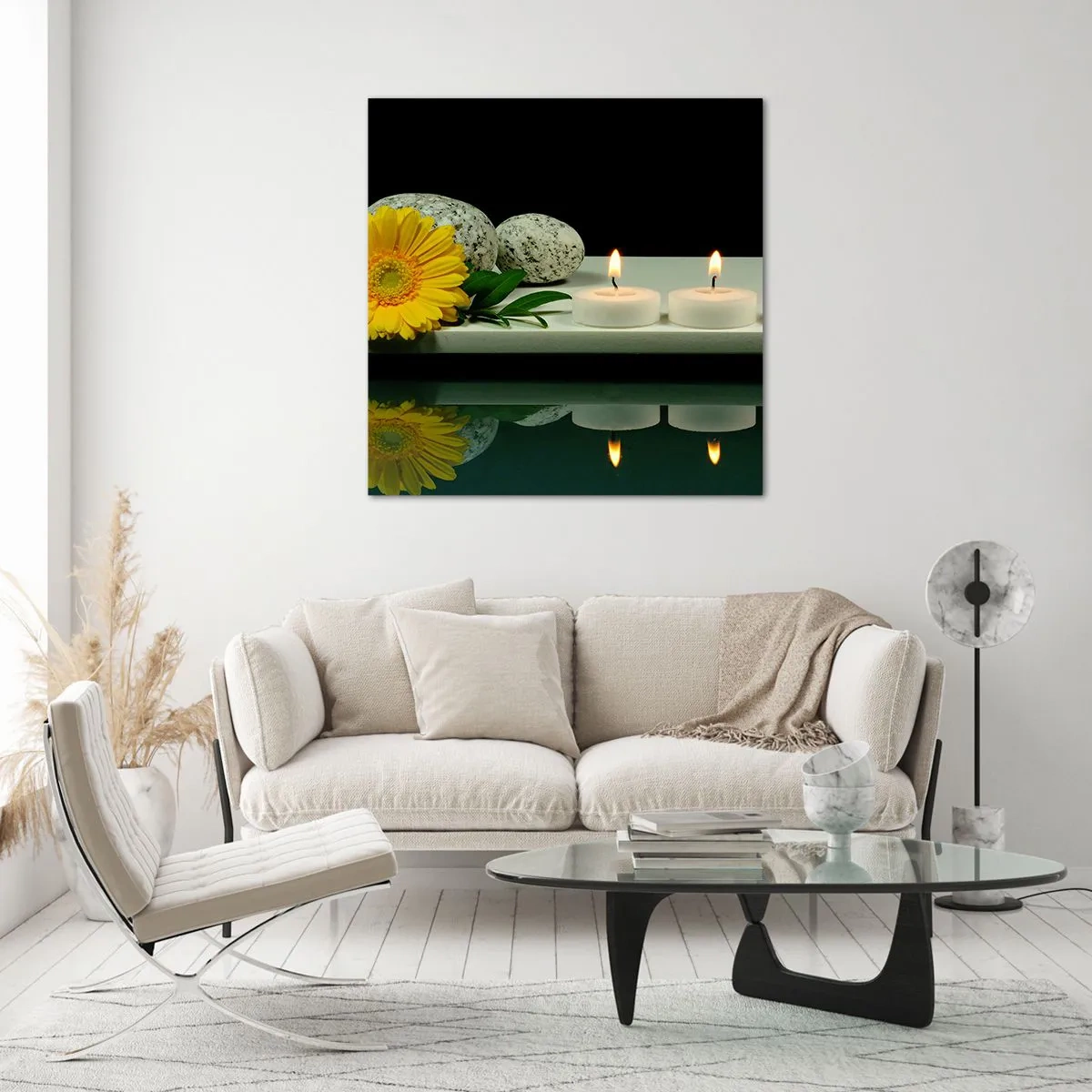 Glastavla - Bild på glas - Stilla sinnen - 30x30 cm