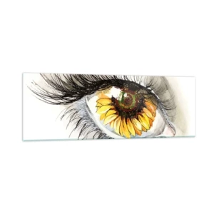 Glastavla - Bild på glas - Blick het som sommar - 90x30 cm