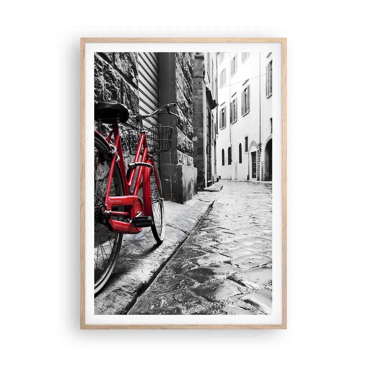 Affisch i ram av ljusek - Den riktiga skönheten åldras inte - 70x100 cm