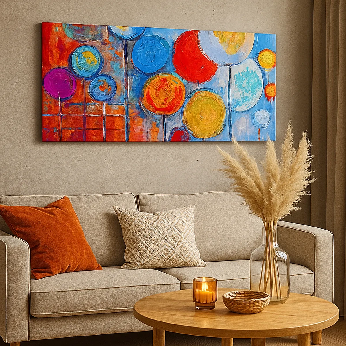 Canvastavla - Bild på duk - Slickepinnar - 30x30 cm