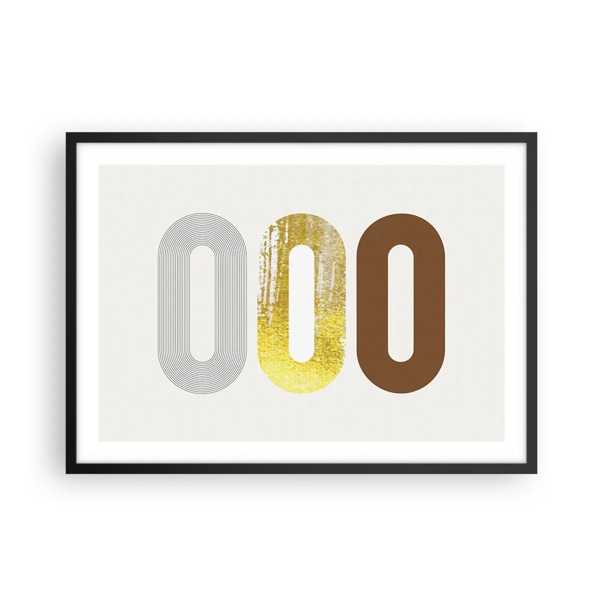 Affisch i svart ram - Ooo! - 70x50 cm