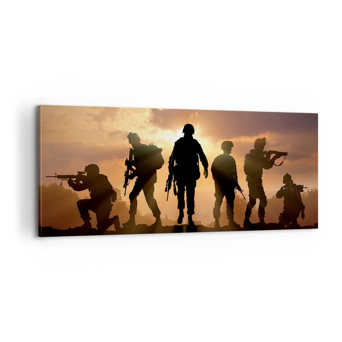 Canvastavla - Bild på duk - Brothers in arms - 100x40 cm