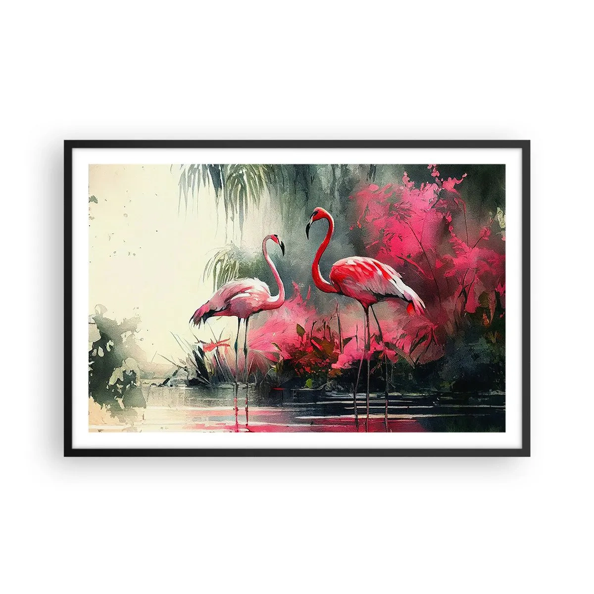 Affisch i svart ram - En lektion i naturlig charm - 91x61 cm